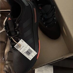 adidas Black Sneakers with Red Accent